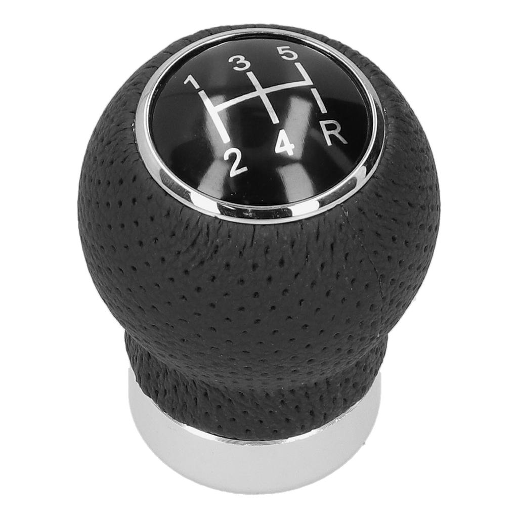 5 Speed Gear Shift Knob Genuine Leather Shifter Stick with Adapter Screw Hex Wrench Universal