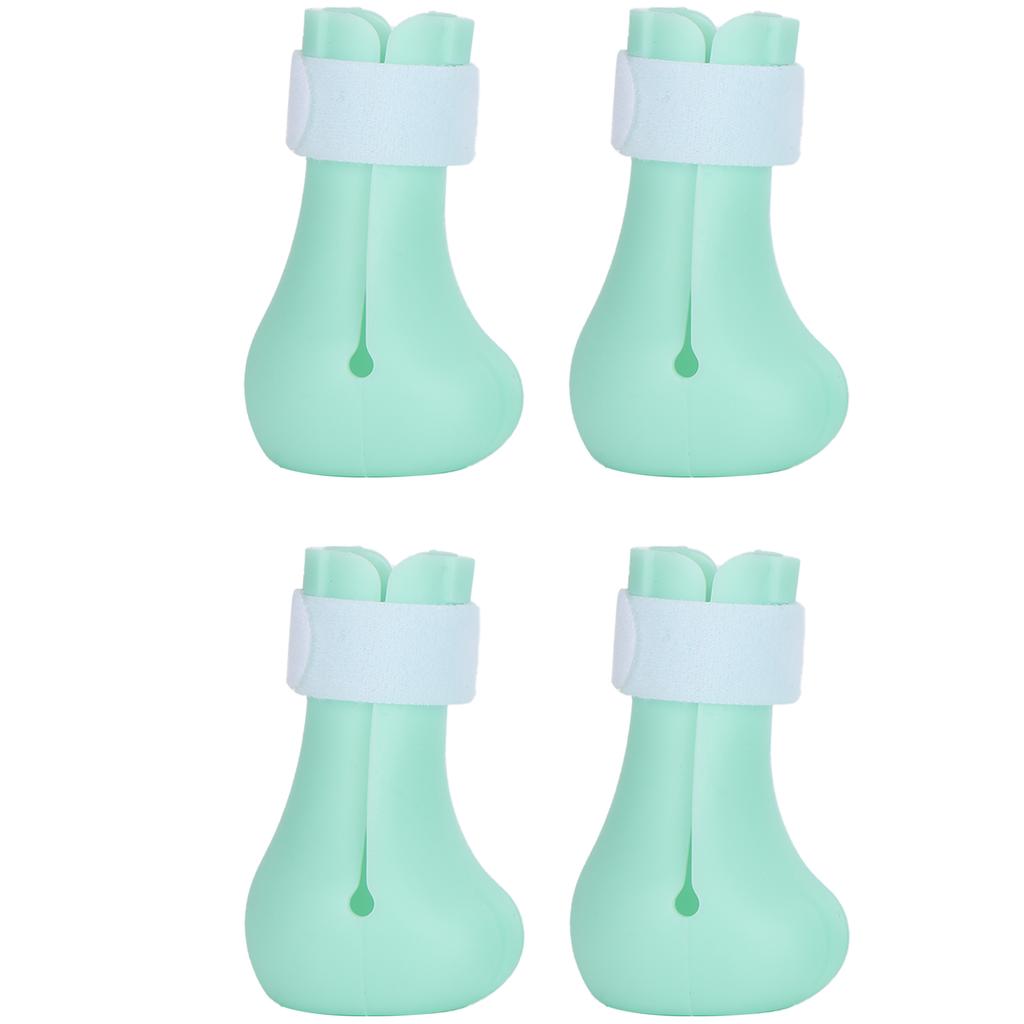 4pcs AntiScratch Cat Foot Covers Adjustable Silicone Pet AntiOff Claw Shoes Boots Cover(Mint Green )