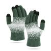 Men's And Women's Knitted Yarn Five Finger Warm Gloves With Thick Velvet Gloves