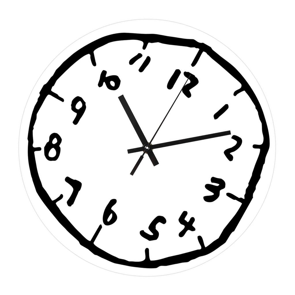 Modern Acrylic Wall Clock with Playful Graffiti Numbers Decorative Clock for Living Room or Bedroom