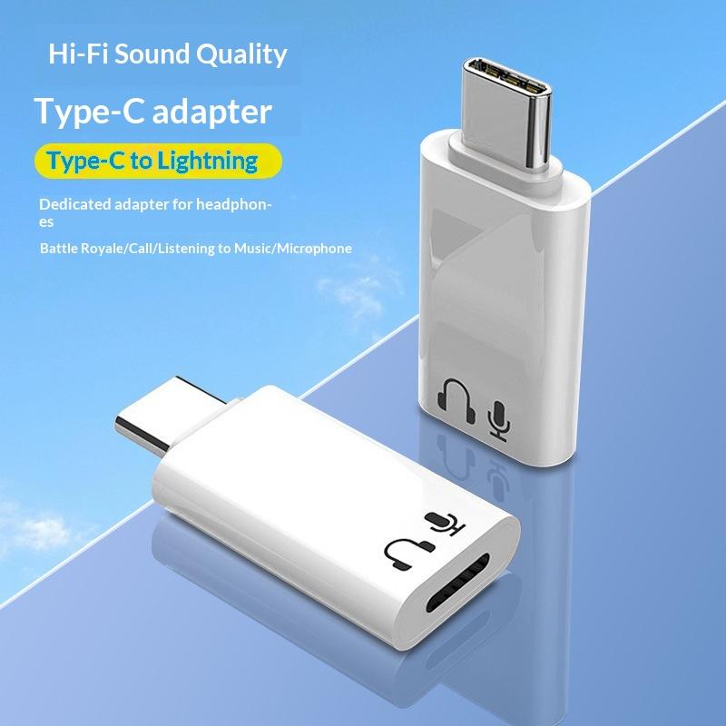 1/2Pcs Usb C To 8 Pin Adapter Type C To 8 Pin Audio Converter Headphone Earphones Converter For Phone Pad Type C Phone
