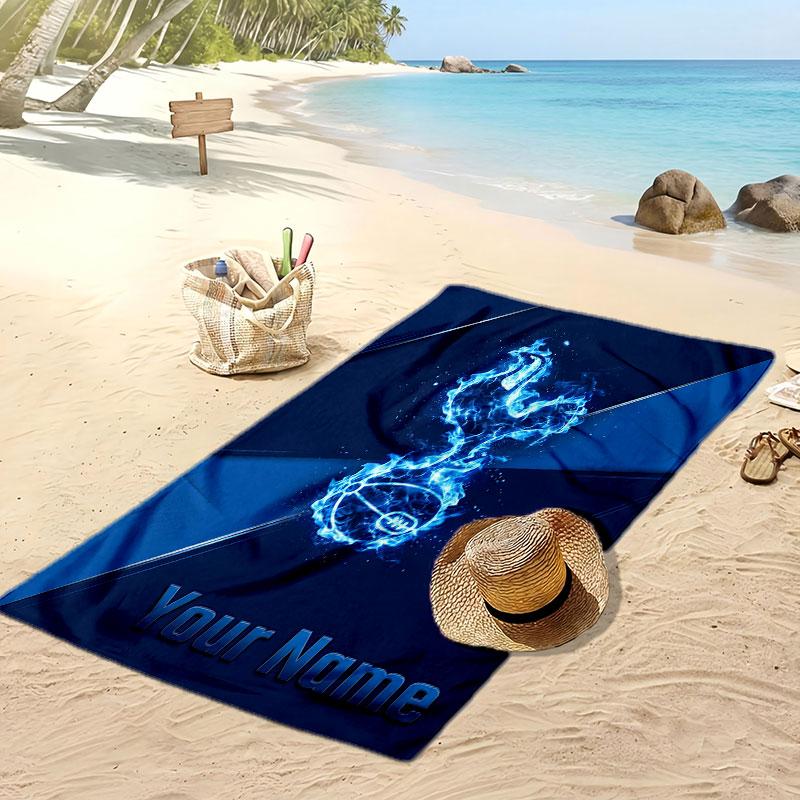 Tottenham Hotspur FC Personalized Printed Beach Towel Soccer Logo Support Custom Name Text Absorbent Towel For Sport Travel Special Gift