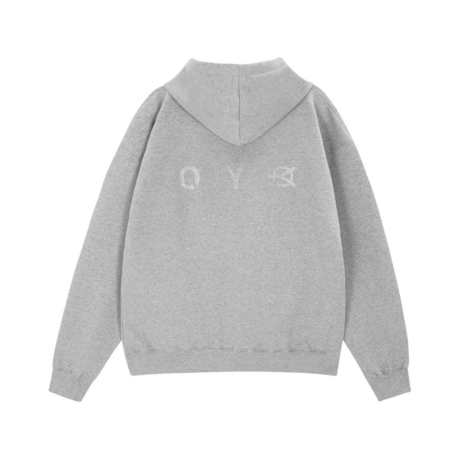 Nylon Pocket Logo Hoodie - Grey