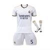 Kids Real Madrid Bellingham Soccer Jersey Set - White Polyester Training Uniform