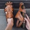Big Size 46 Luxury Men Leather Slippers Sandals Comfortable Breathable Casual Shoes Men Fashion Sneakers Leisure Men Slippers Slides Footwear Male