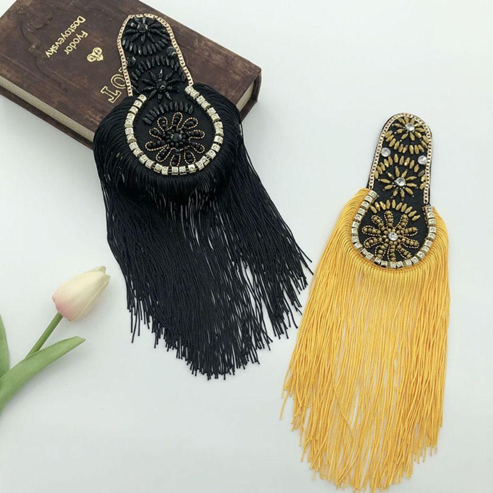 

Breastpin Brooch Shoulder Board Pin Vintage Brooch Epaulette Tassel Epaulette Gift жёлтый