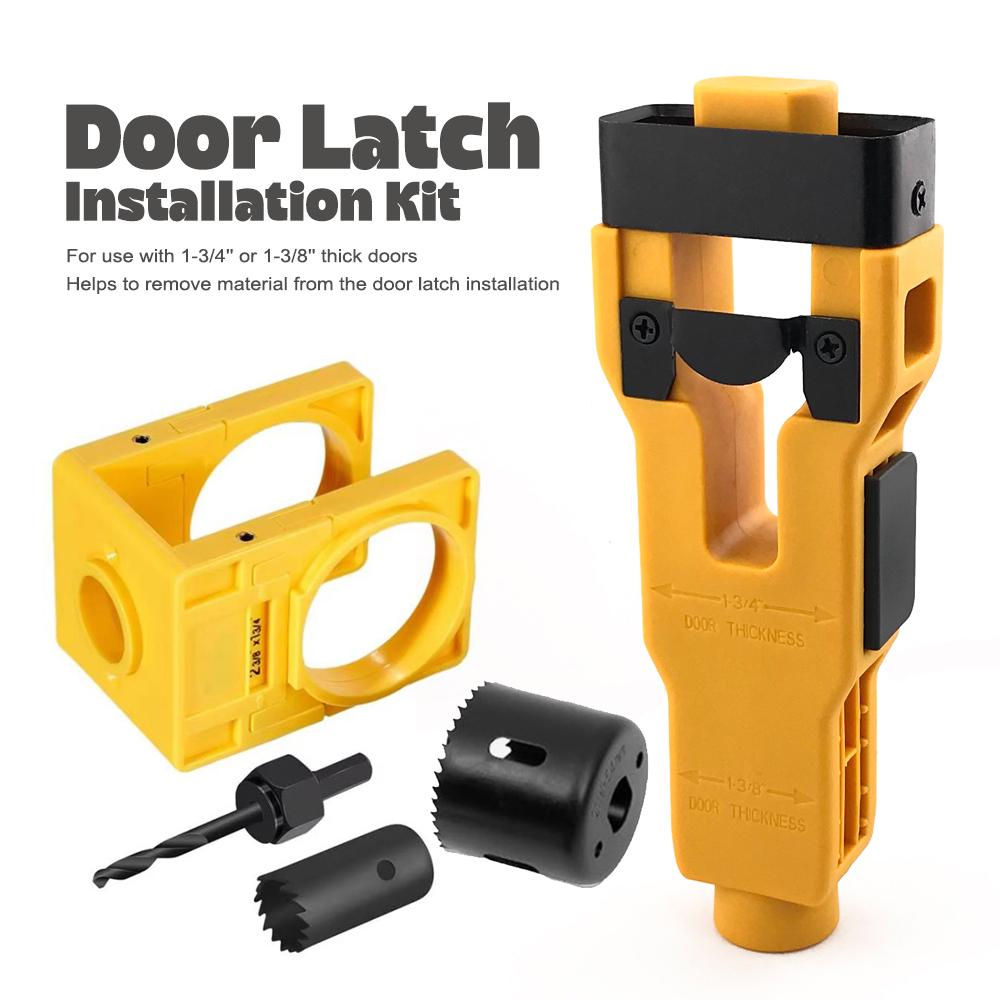 

Ball Door Lock Opener+Door Latch Mortise Tool Installation Kit Helps Remove Material Installation Door Latch Tool жовтий