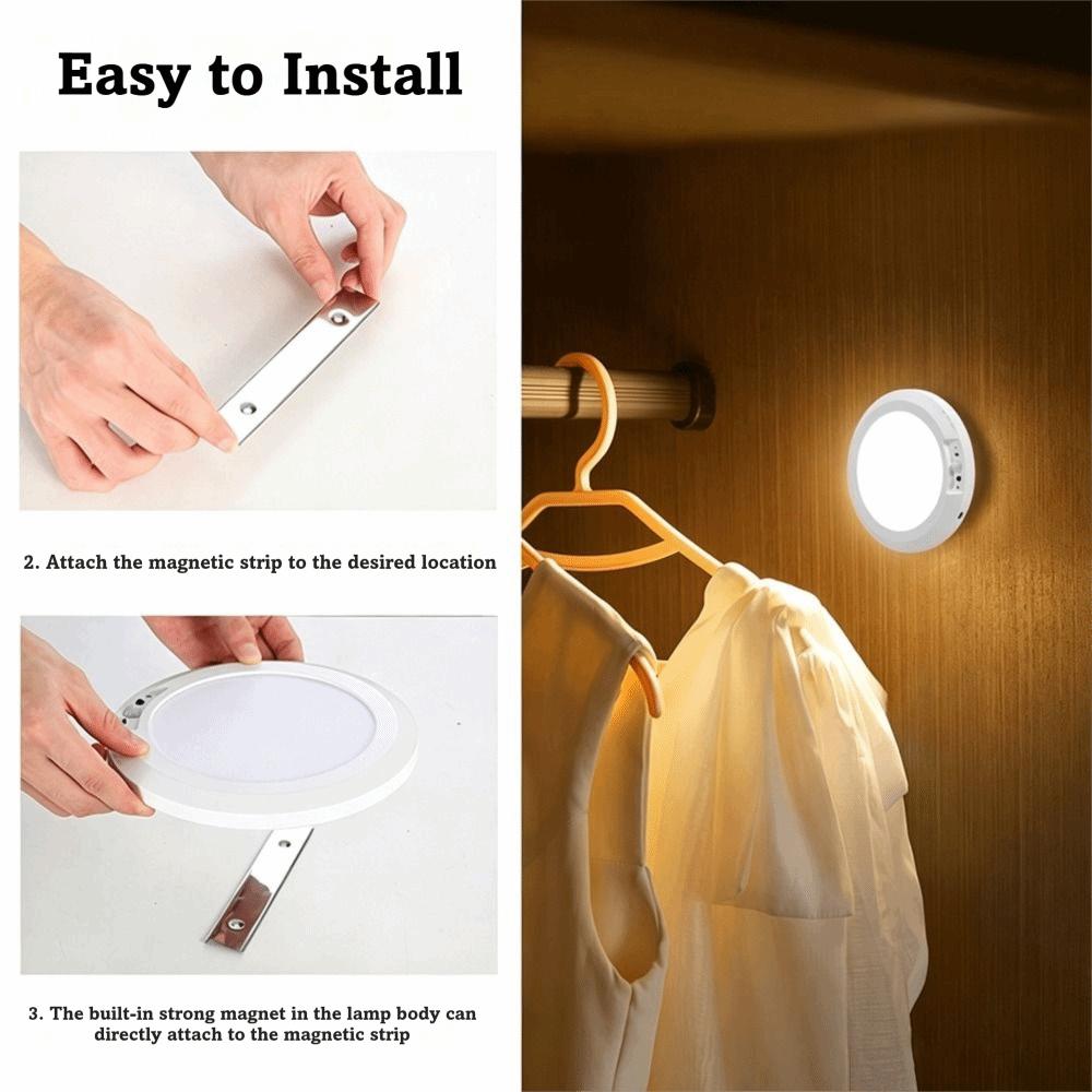 Magnetic Lamp Motion Sensor Ceiling Light Remote Control Closet Wireless Wall Lamp Dimmable Auto On/Off PIR Motion Sensor Light