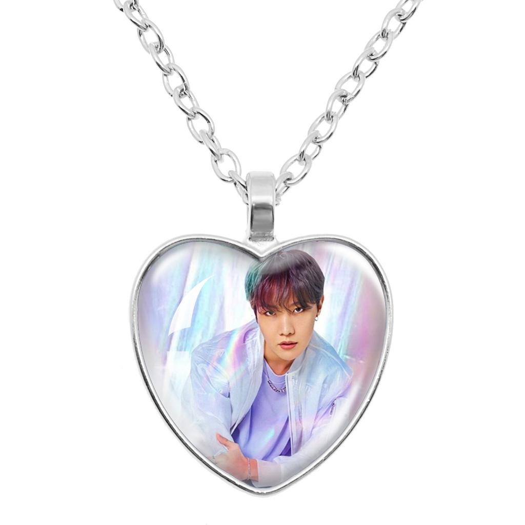 BTS Heart-shaped Necklace, BTS Pendant, Jewelry, K-pop ARMY Fan Gift.