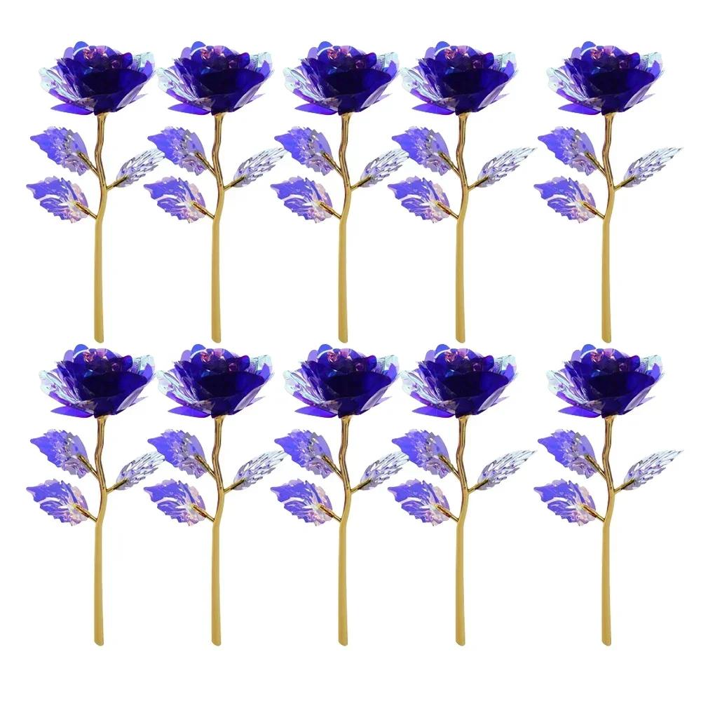 24K Golden Rose Eternal Flower Arrangement in Glass Dome Romantic Valentines Gift for Women Her Wedding Anniversary Present