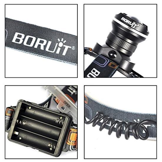 AKIRARI LED 3 Zoom Adjustable Headlamp for Disaster High Adjustable Perfect for Night Outdoor and Power Compact Headlamp, Battery-Powered, Modes,