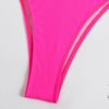 Nylon Multi-Color Split Strap Triangle Bikini for Women