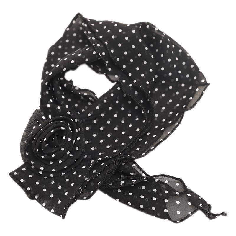 Designer Silk Neck Wrap With Dot Design And Lightweight Fabric For Autumn Wear