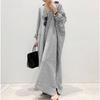 Women's Dress with Loose Striped Prints, Fashionable Women's Dress, Plus-size Long Cardigan Dress