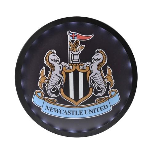 Newcastle United FC Metal Round LED Sign