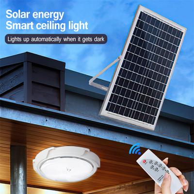 Solar Outdoor Ceiling Lights LED Security Lights with Remote Control Waterproof Solar Flood Wall Lights for Garden Ceiling Lamps