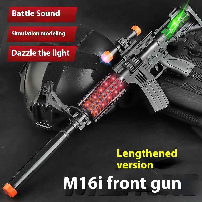 Pistol electric de jucărie pentru copii, mitralieră de asalt, simulare sunet și lumină, pistol cu opt tonuri, aprovizionare piață de noapte, jucărie pentru băieți