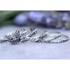5Pcs Fashion Silver Color for Butterfly Rings for Women Male Lover Couple Rings Friendship Engagement Wedding Ring Open