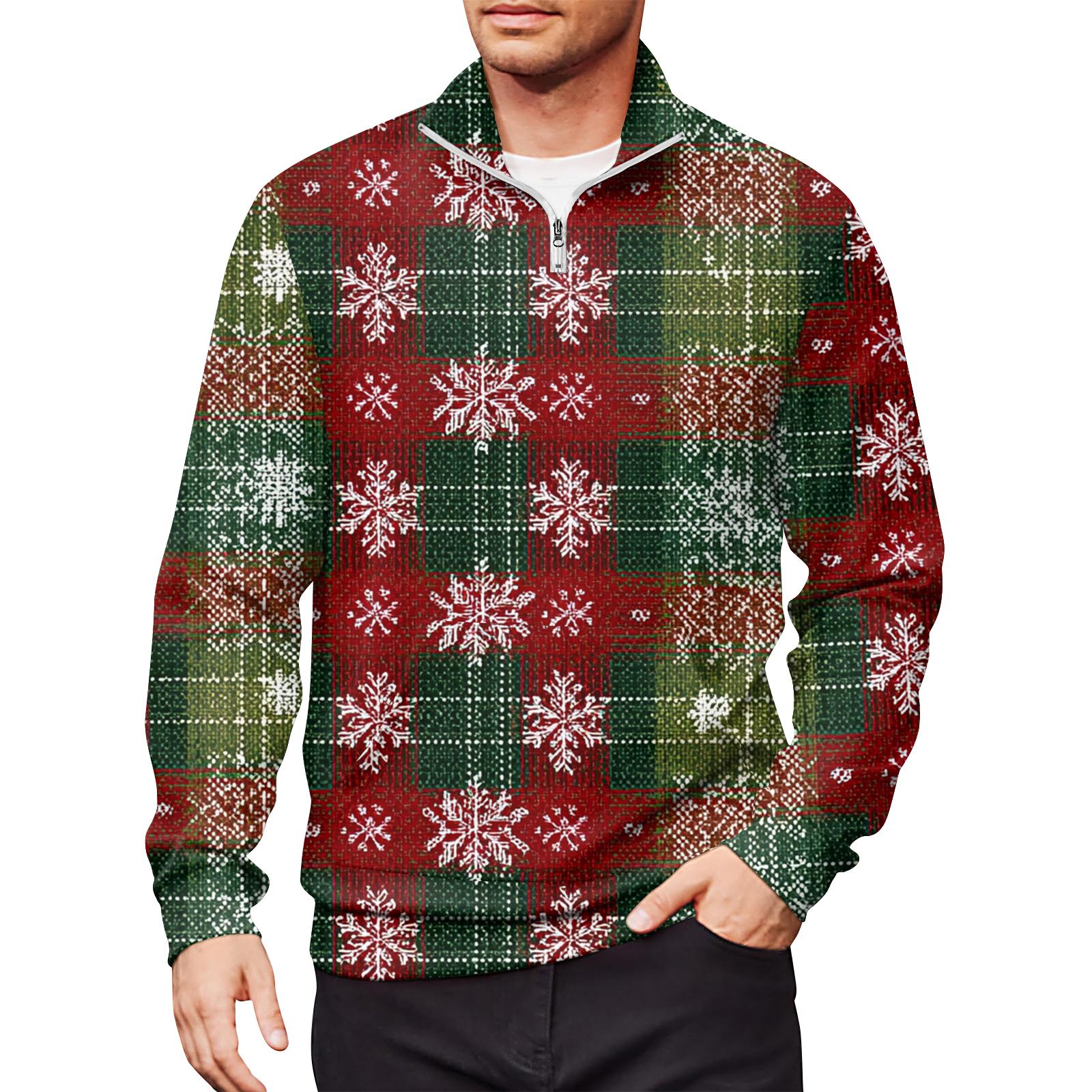 

Мужской свободный повседневный свитшот на молнии 1/4, модный топ с длинным рукавом и принтом, с карманами L