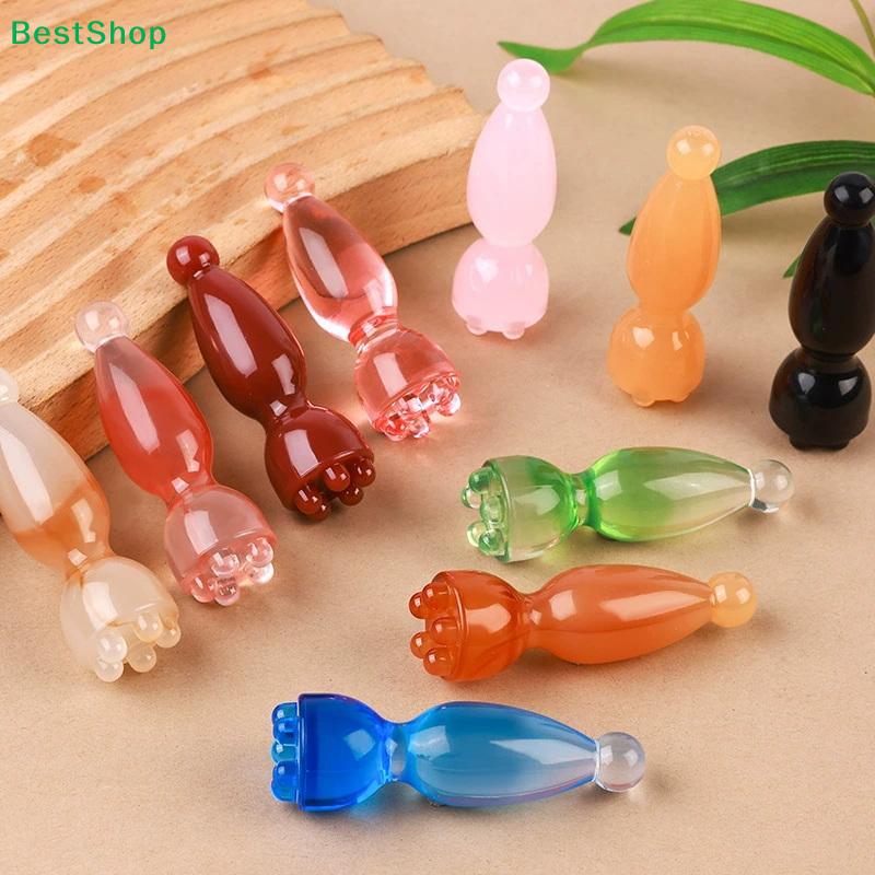 Lotus Pod Shape Eye Massager,Resin Gua Sha Tool for Eye Area,Nasolabial Folds & Dark Circles,Facial Massage Roller