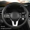 Crocodile Grain Steering Wheel Cover Rear  Leather Protective Case Car Steering Wheel Universal Alligator Handle Cover D