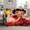 Laday In Red Dress Blanket Flannel Blanket for Bed, Sofa, Camping, Hiking, Picnic Essentials, Gift for Family Fan Gifts