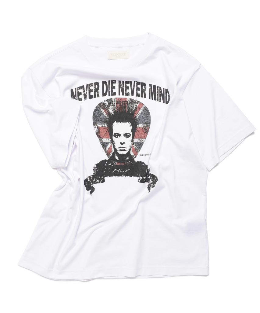 VONVAT Never Die Graphic Short Sleeve T-Shirt (White)