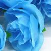 50 STÜCKE Simulation Rosenkopf Dekorativ Wiederverwendbar Seide Künstliche Rose Blume für Hochzeitsfeier Blau