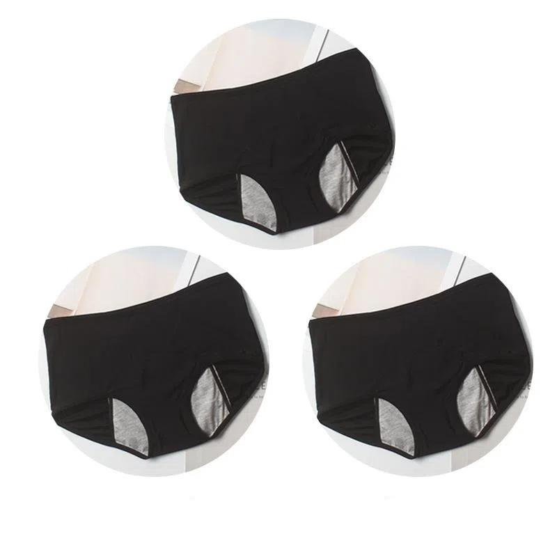 3 Stück Auslaufsichere Menstruationsslips Damen Unterwäsche Physiologische Hüfthose