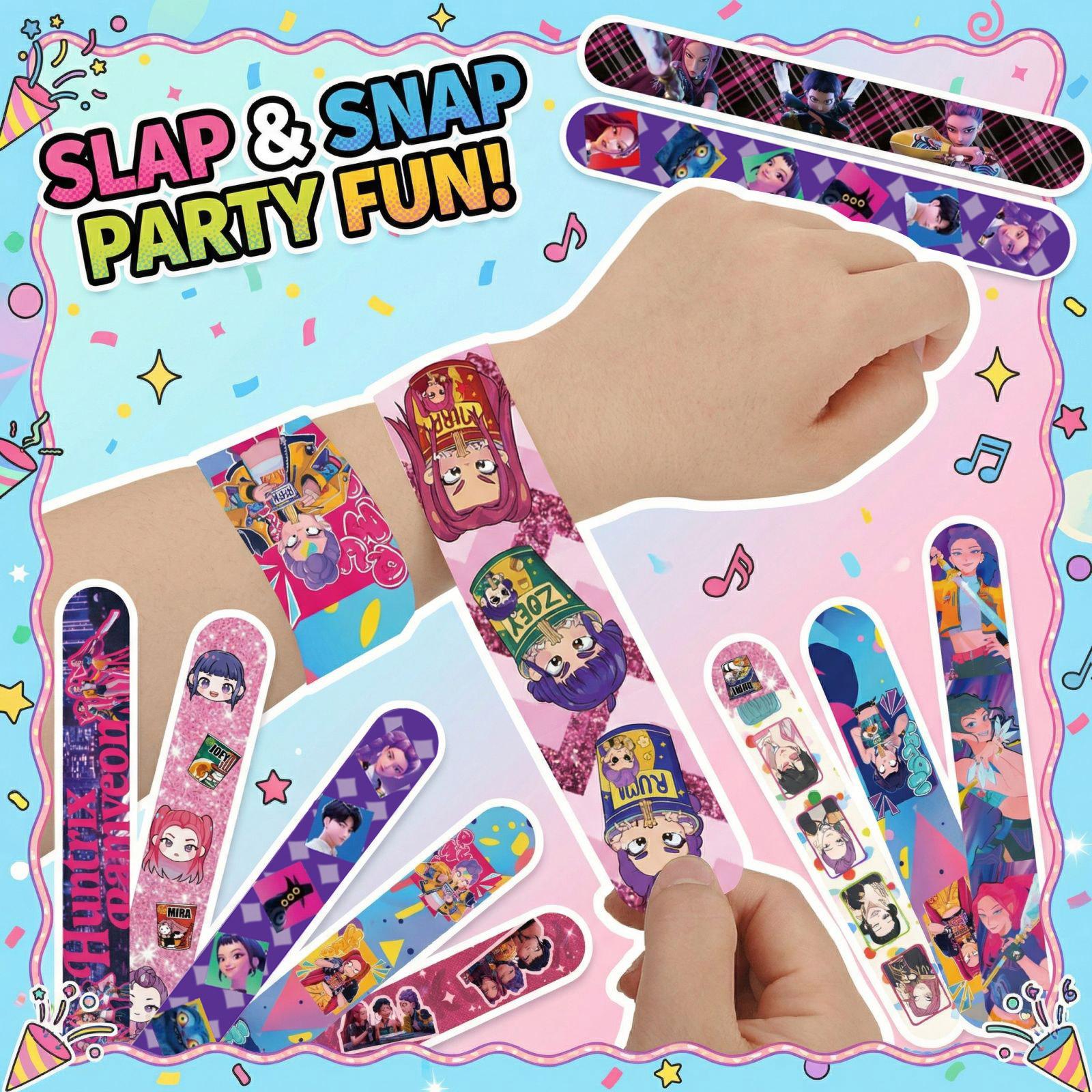 Slap Bracelet Fun Wristband Kids Birthday Party Toy One Size