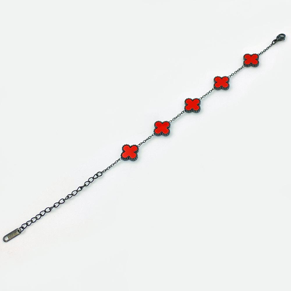 Fashion Black Four-leaf Clover 13MM Bracelet High-grade Fashion Ladies Four-leaf Clover Bracelet