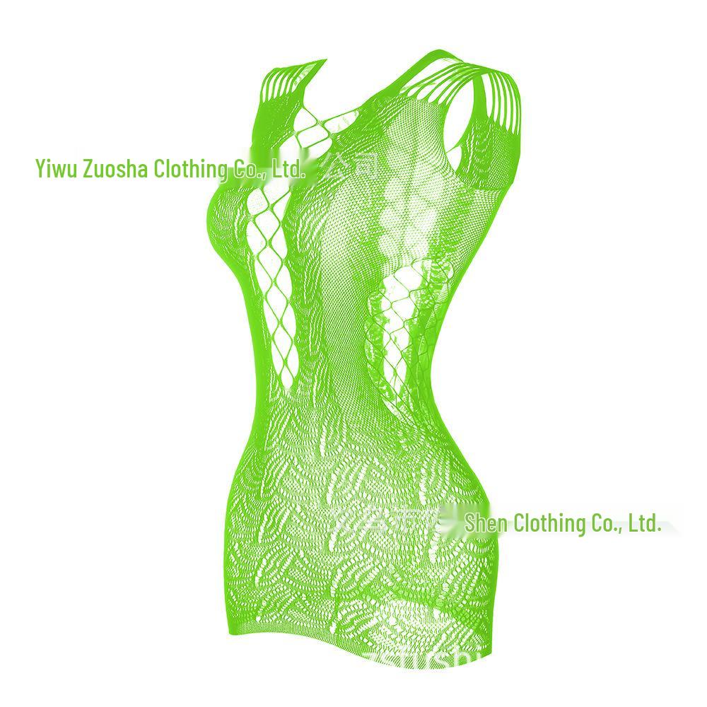 Sling Sexy Jacquard Fishnet Open-Cup Bodycon Skirt Lingerie w092