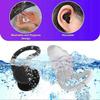 Silicone Ear Plugs, 2 Pairs Soft Reusable Waterproof Noise Canceling Ear Plugs for Sleeping Snoring Work Concerts Industrial Hearing Protectors (Black