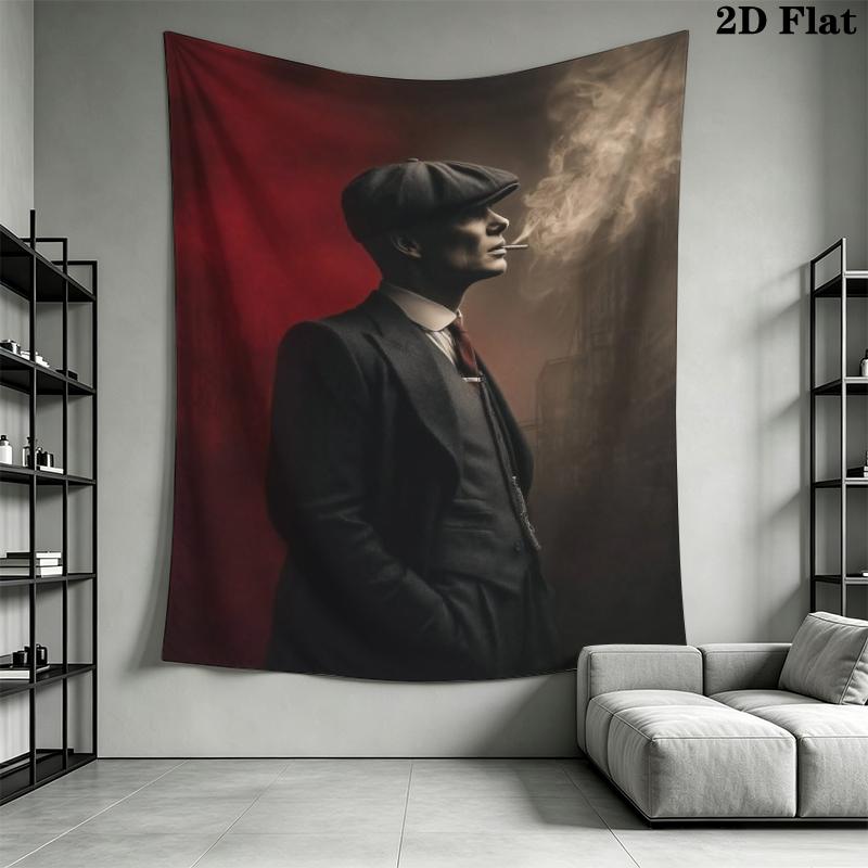Thomas Shelby Wall Tapestry Aesthetic Wall Hanging Printed Fabric Blanket Decorative Tapestries for Bedroom Living Room Home Decor
