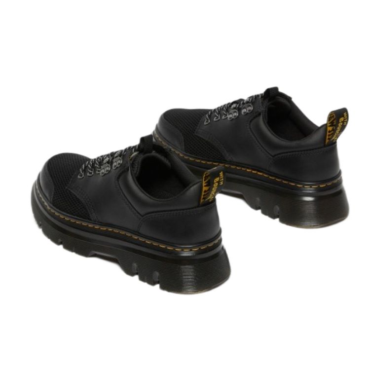 Dr. Martens Leather Mesh Lace-Up Low-Top Casual Shoes Unisex Casual Shoes Black 27393001