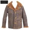 RRL Domestic Genuine Shearling Toggle Mouton Leather Coat M BrownUsed