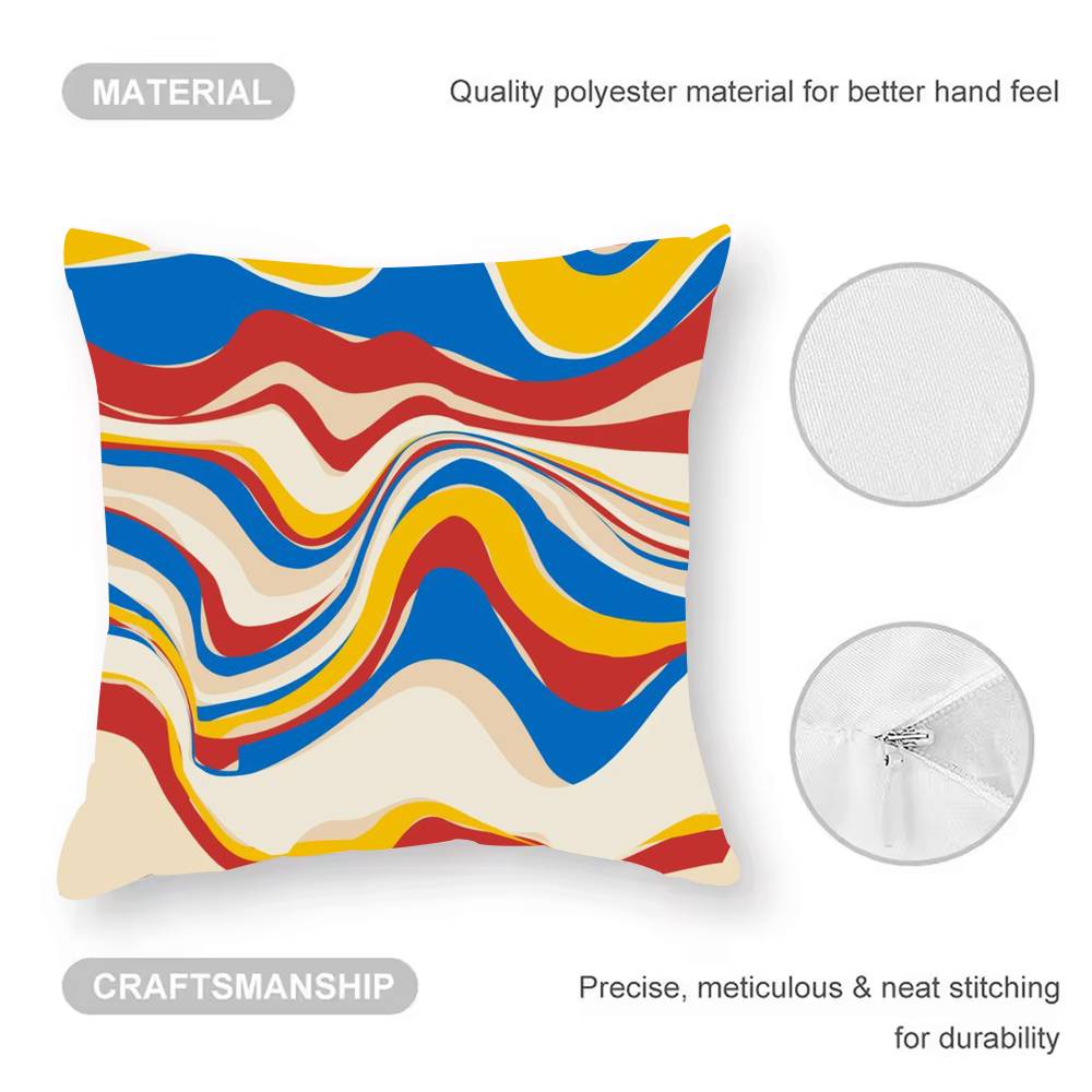 

MT-Bauhaus For Art Pillow Case Anti-dustmite Pillowcase Invisible Zipper Silky Short Plush Sofa Cushion Cover 12x12Inch