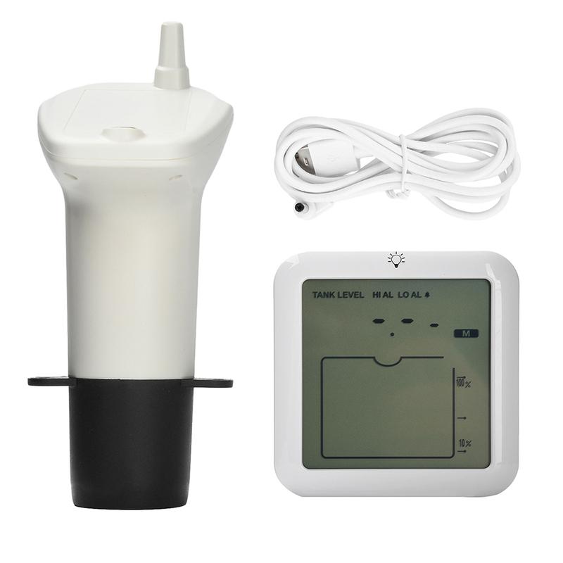 Wireless Liquid Level Sensor High-Precision Ultrasonic Water Level Sensor Liquid Level Monitoring High/Low Liquid Level Alarm