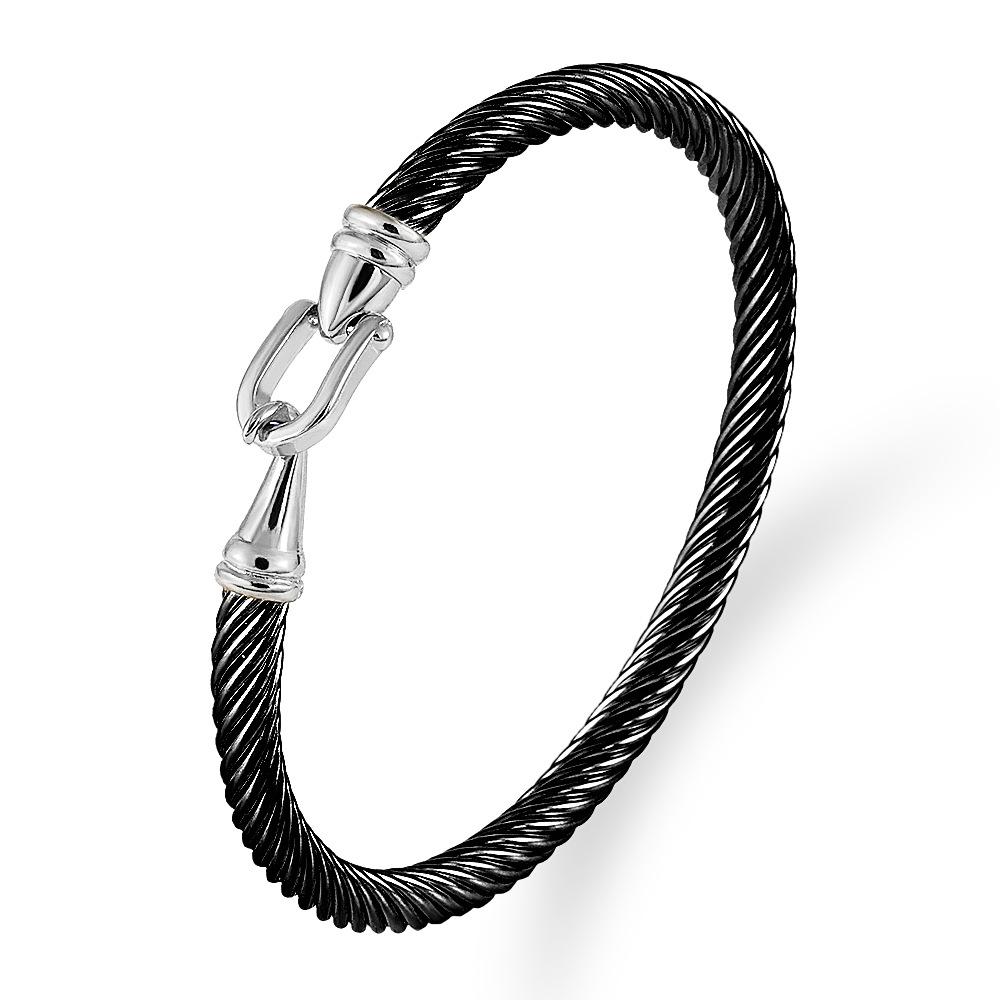 European and American Twisted Wire Gold Opening Bracelet, Brick Bracelet, Cable Wire Rope Bracelet 2026