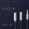 Headphone Splitters Cable 3.5mm Aux 1xMale To 2xFemale Extension Cord for Headphones Speaker Superior Sounds Quality