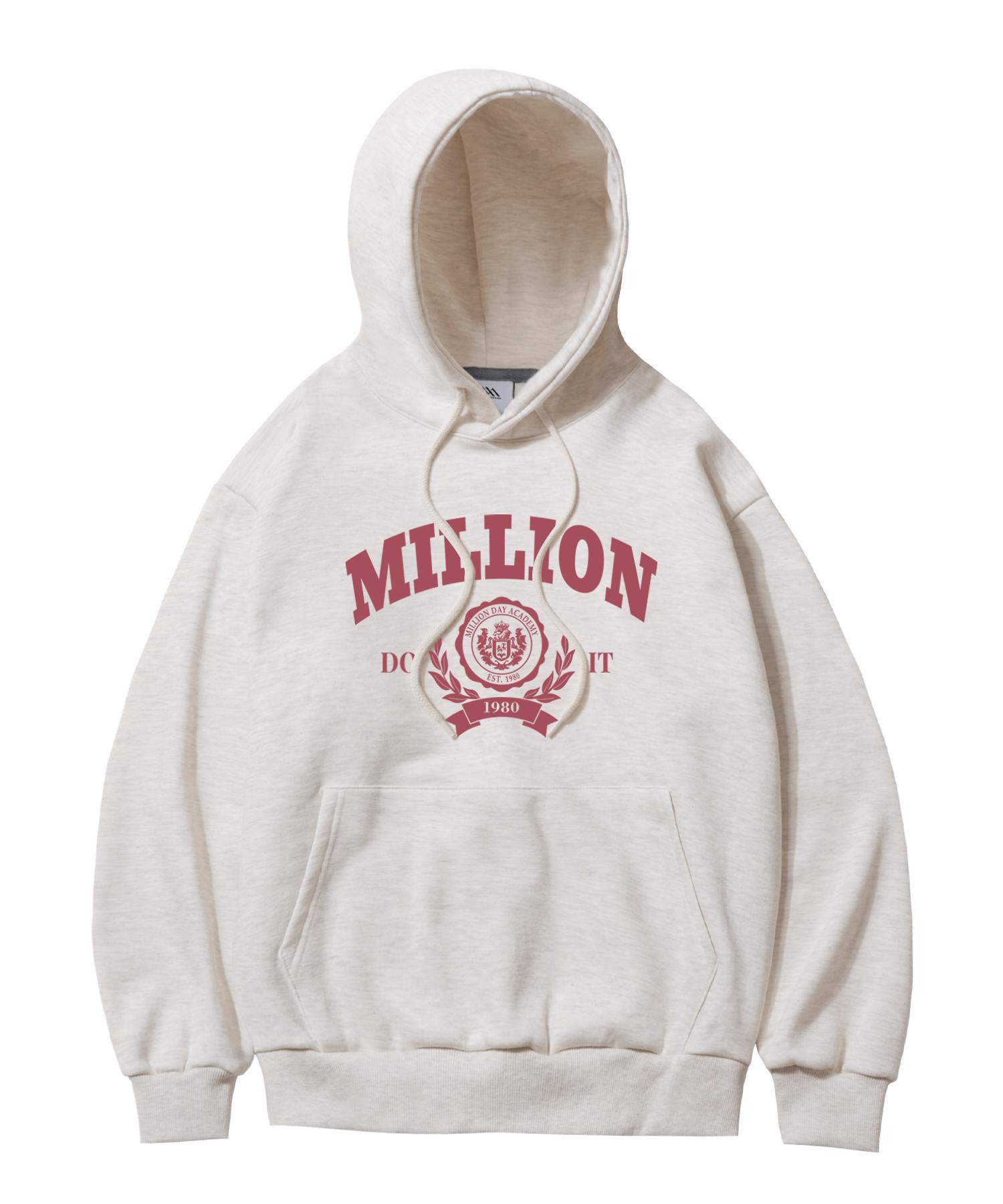 Толстовка с логотипом-эмблемой Million Day White Melange (Terry)/M