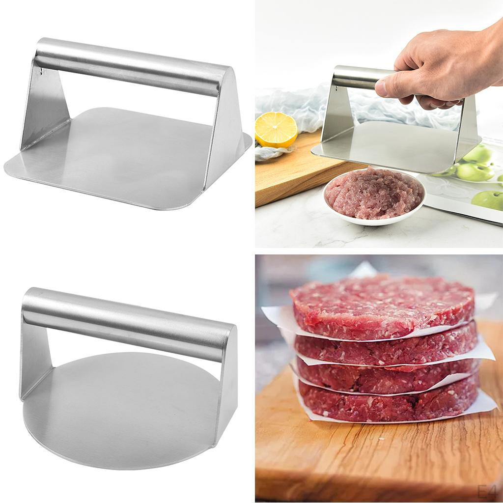 Burger Press Heavy Smash Meat Round Stainless Steel Kitchen Utensil Machine