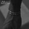 EMANCO Simple Men's Bracelet 2MM Stainless Steel Paperclip Chain Adjustable Fashion Accessories Birthday Party Gifts Direct