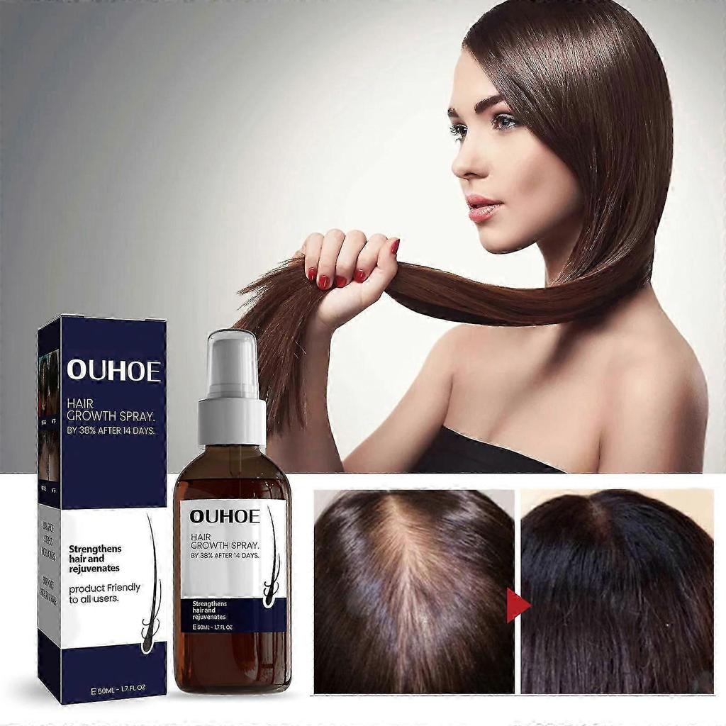 1-3x 50ml Ouhoe Hair Growth Spray Moisturizes Scalp Hair Damaged Strong Hair Dense Hair Growth Spray