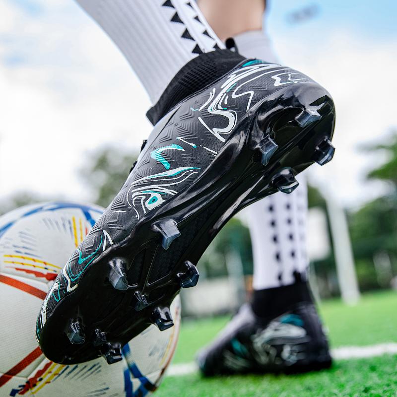 Hip-Top-Fußballschuhe für Herren/Damen AG-Socken mit langen Nägeln, Trainingsschuhe für Kunstrasen-Fußballwettkämpfe für Studenten