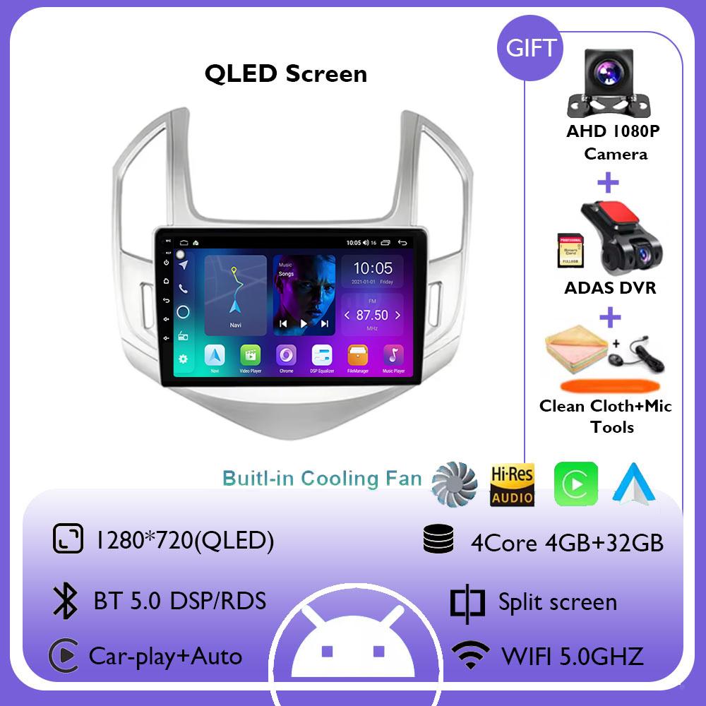 9" Android 14 Car Radio Video Player For Chevrolet Cruze J300 J308 2012 2013 2014 2015 GPS DSP Serero Auto Carplay 8G 256G