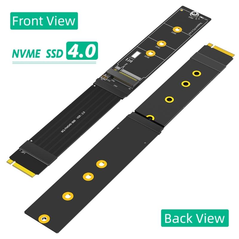 PCIe 180 Degree M.2 NVME SSDs Extension Cable Two Protocol Support SATAs NVME Compatible Multiple Lengths