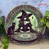 Vintage Tarot Witch Cat Metal Wall Art Mystical Moon Star Home Office Decor