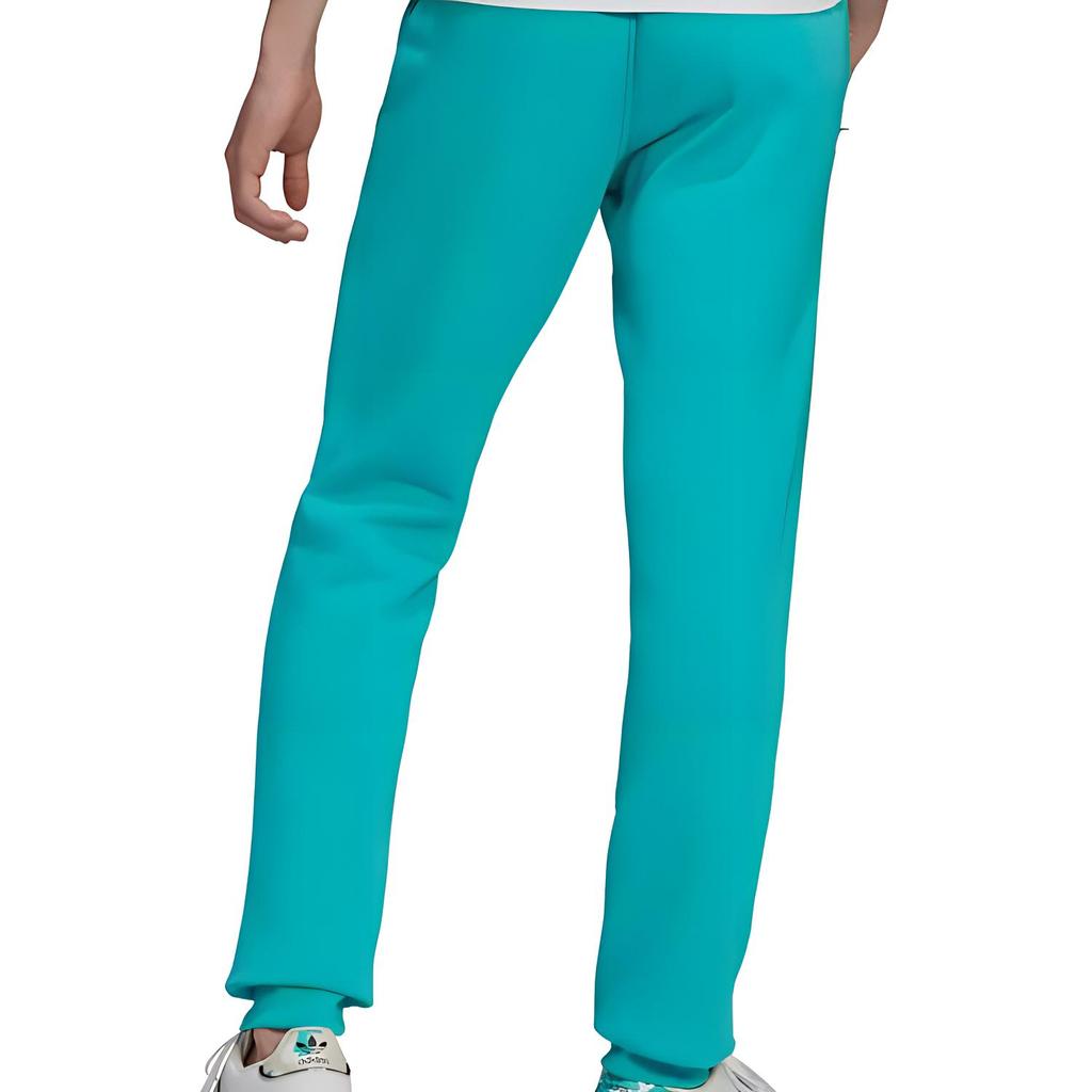 adidas Loose Fit Logo Print Straight Leg Knit Sports Pants Men Bottoms Blue HG3905