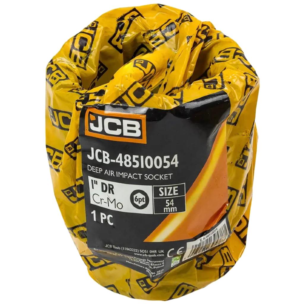 JCB 1" 54mm Deep Impact Socket Cr-Mo Hexagon Socket Wrench